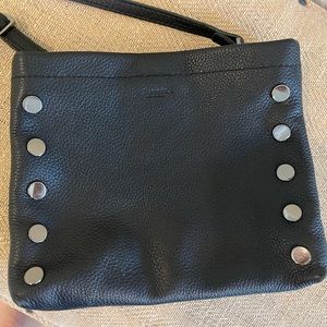 EUC Hammitt Duke Triple Compartment Black/Gunmetal/Red Crossbody Bag